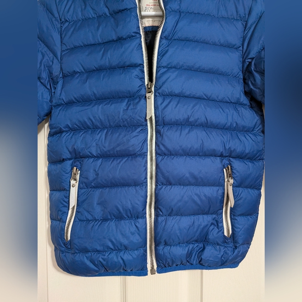 Hannah Andersson 130cm US 8 Down Puffer Coat Blue Down And Feathers - Picture 4 of 8
